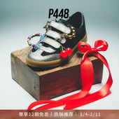 MONZA 女士绒面革鞋 面复古德训鞋 P448 运动休闲鞋