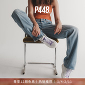 JOHN 女士LOGO渐变色鞋 带白色运动休闲鞋 P448 板鞋