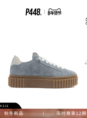 P448 CREEPER女款绒面Logo鞋尾厚底休闲板鞋运动鞋 秋冬新品