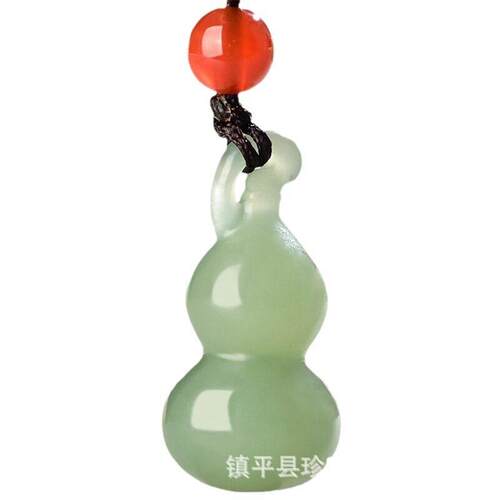 天然和田玉青白玉葫芦玉坠冰晴水玉葫芦女款玉石立体葫芦挂件