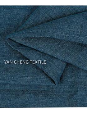 加密纯裤亚麻面料EXN180麻g亚麻色织砂洗透气衫亚双色衬休闲面料