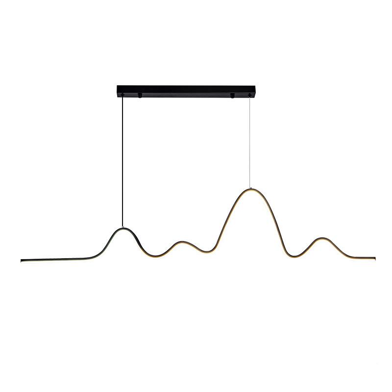 餐厅灯吊灯轻具现代吧简约饭厅餐桌台北极欧5简长条202年新款