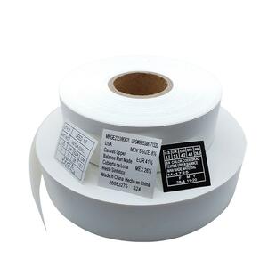 TPU材质鞋舌标白色透明涂层带热烫压标签空白水洗标高温不掉色