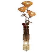 藤编落地灯创意中式 LED 民宿禅意茶室客厅灯卧室床头灯藤艺日式