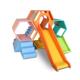 早教中心五彩蜂巢软体大滑梯组合幼儿园感统训练器材儿童室内软包