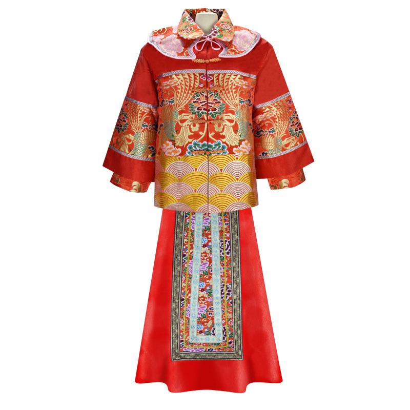 寿衣男女全套七件套裙装秀禾服年轻款装老衣服去世死人殡葬用品图片