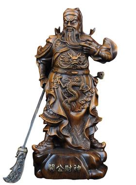 厂家直供仿木家居饰客厅招财武财神关二爷关羽关公摆件树脂工艺品