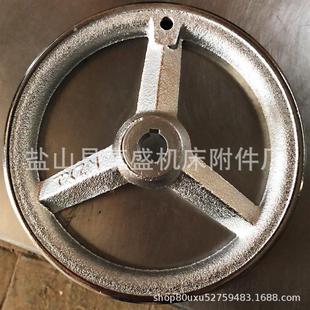 M12内丝手轮机床手轮 20寸铸铁圆形手轮电镀波纹镀铬手轮M8M10