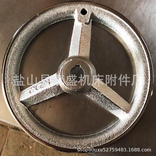M12内丝手轮机床手轮-20寸铸铁圆形手轮电镀波纹镀铬手轮M8M10