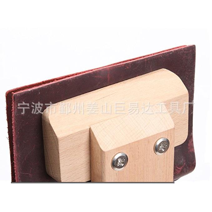 可调节旋转皮具木夹皮革木夹手缝宽木夹进口榉木手缝木夹