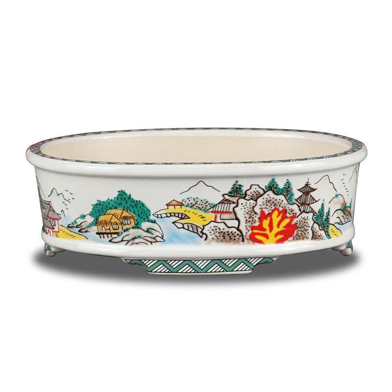 YZCH31彩绘紫砂花盆阳台轻奢白色创意装饰盆景盆圆形多肉绿萝花盆,鲜花速递/花卉仿真/绿植园艺,造型盆景,淘宝优惠券,粉丝福利购,淘宝优惠卷