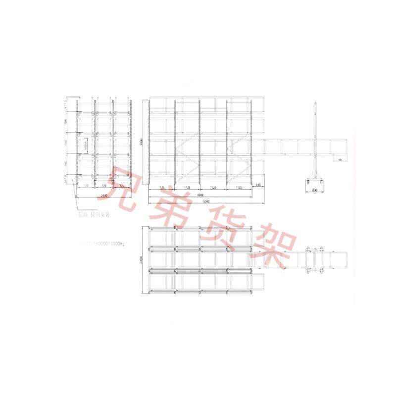 蜂巢式伸缩悬臂货架钢材管材存放架推拉式型材钢管货架伸缩货架