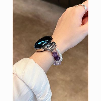 适用华为GT6/GT5手表带高级天然水晶弹力表带GT3女款智能腕带