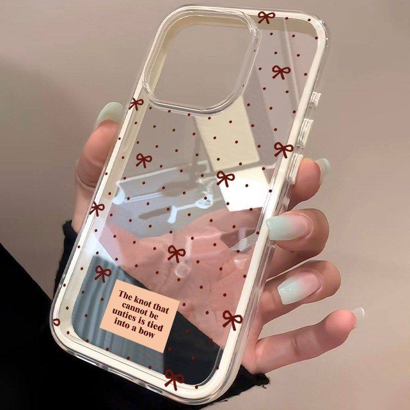 波点蝴蝶结适用苹果17promax双色气囊iPhone16手机壳15/14防摔13/,个性定制/设计服务/DIY,手机壳/保护套定制,淘宝优惠券,粉丝福利购,淘宝优惠卷
