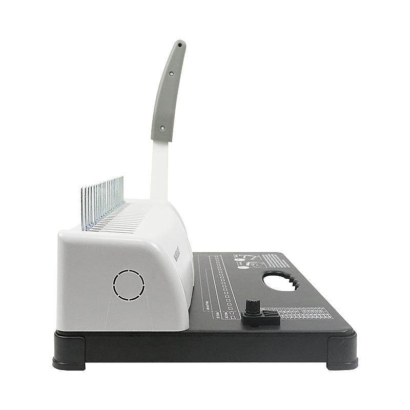 胶圈夹条梳式装订机21孔手动合同标书档案文件报价单打孔机小型