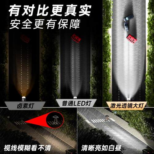 透镜汽车激光大灯改装远近光一体车灯强光超亮聚光高亮灯泡