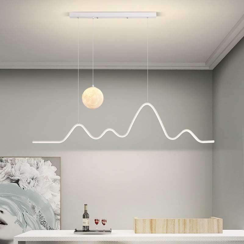 新款餐厅吊灯极简创意月球长条吧台灯诧寂风北欧艺术新中式餐厅灯,3C数码配件,USB灯,淘宝优惠券,粉丝福利购,淘宝优惠卷