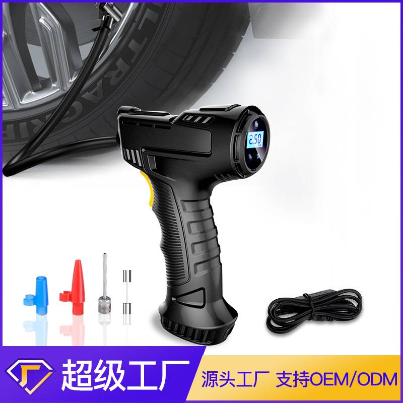 无线充电车载汽车手持智能充气泵家用小轿车电动便携轮胎气泵爆款