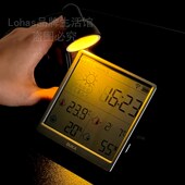 速发TH室计温度内湿度计天气办公室可贴可w立ifi连接自动对时