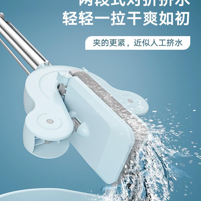 免手洗平板海绵拖把家用懒人一拖净吸水不锈钢胶棉拖地拖布替换头