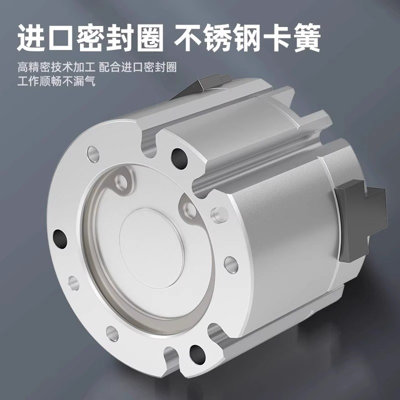 SMC型气动二爪三爪四爪夹爪气缸卡u盘夹具MHS2/3/4-16D20D25D32D4
