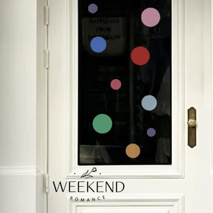 多巴胺彩色窗户贴纸窗花厨房浴室玻璃贴纸高级感房间卧室门装饰