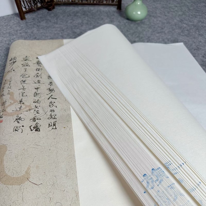 古法檀皮b宣纸六尺整张50张大师级创作作品生宣纸花鸟国画书法山