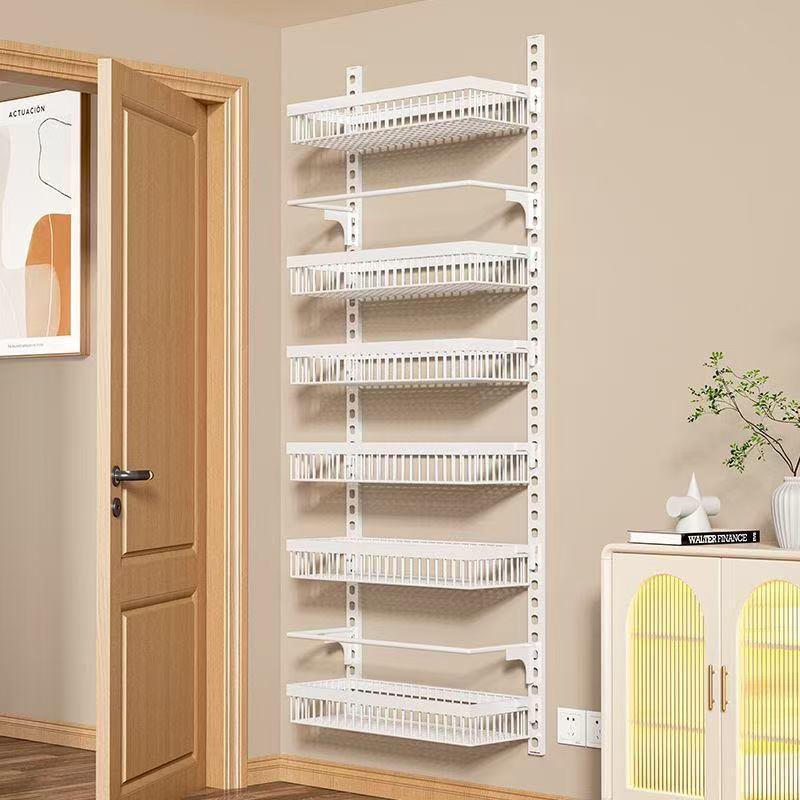 免打孔浴室卫生间门后置物架窄夹缝壁挂多层墙上收纳架子厕所柜边