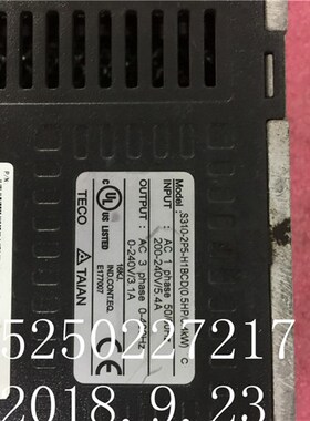 东元/台安变频器S310-2P5-H1BCD 0.4KW 220V 拆机 质量好现货