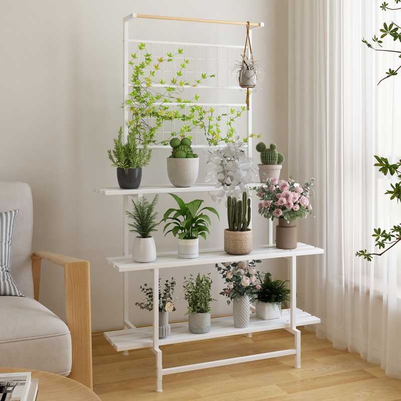 花架子客厅落地式多层铁艺花架室内绿萝阳台O花盆架植物摆放置物