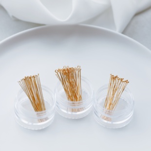 国产高品质保色铜包金九字针T字针球针DIY手工配件材料