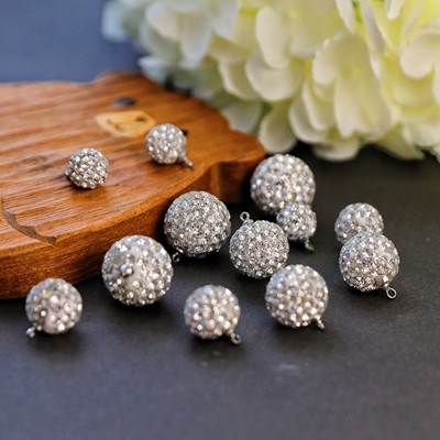 韩系高品质闪耀水钻圆球吊坠