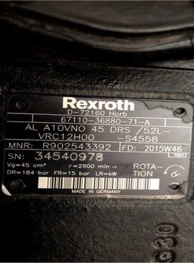 丰田叉车40-8FD40N液压油泵力士乐R902543392 67110-36880-71-A~