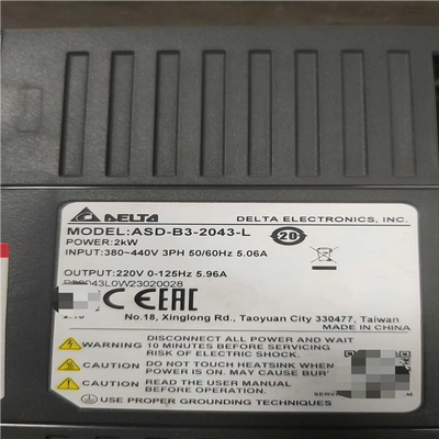 台达伺服驱动器ASD-B3-2043-L台达2KW，（憨憨电子）