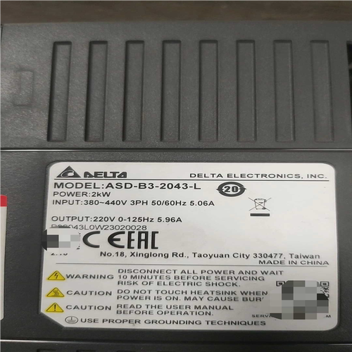 询价~台达伺服驱动器ASD-B3-2043-L台达2KW，