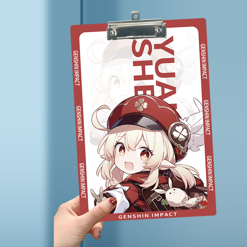 a4作业夹NSHINIMPACT原神写字板垫板文件夹板a4硬透明便签夹