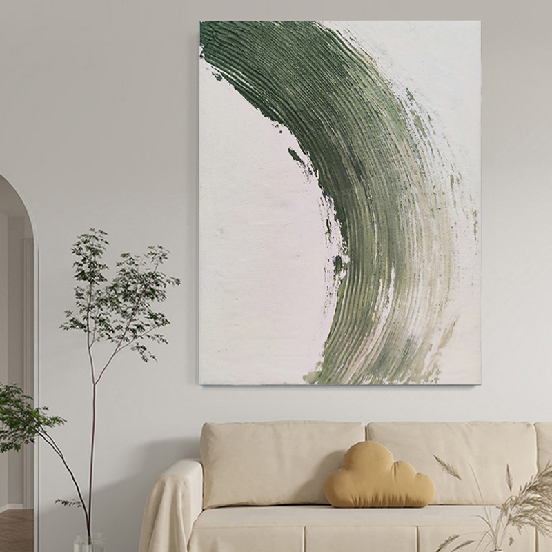 极简手绘装饰画大色块涂鸦油画肌理画竖版客厅玄关抽象挂画丙烯画图片
