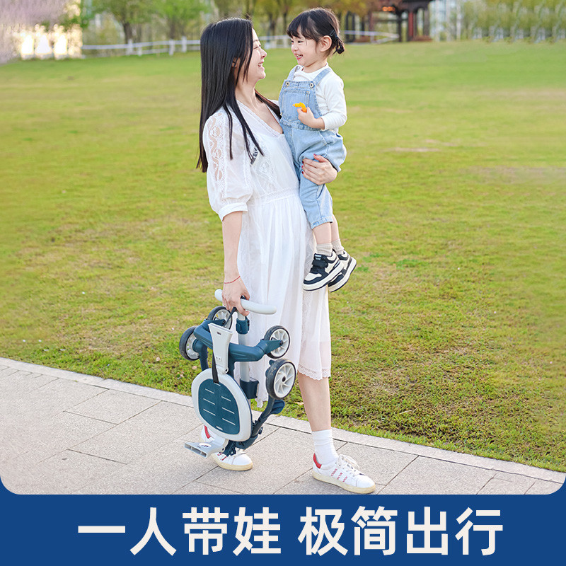 儿童遛娃神器轻便可折叠婴儿手推车宝宝四轮溜娃便携双向高景观车