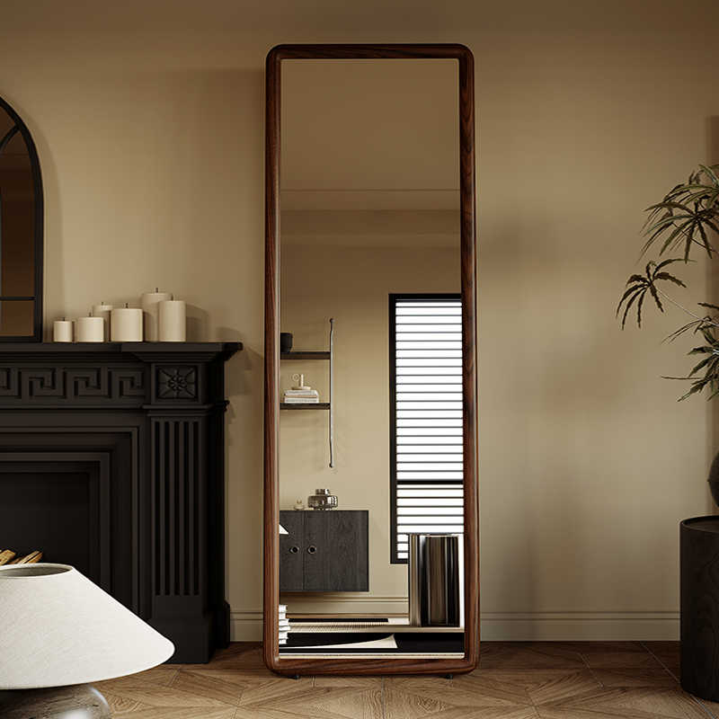 网红镜子全身镜落地镜家用服装店试衣镜侘寂风女生卧室穿衣镜