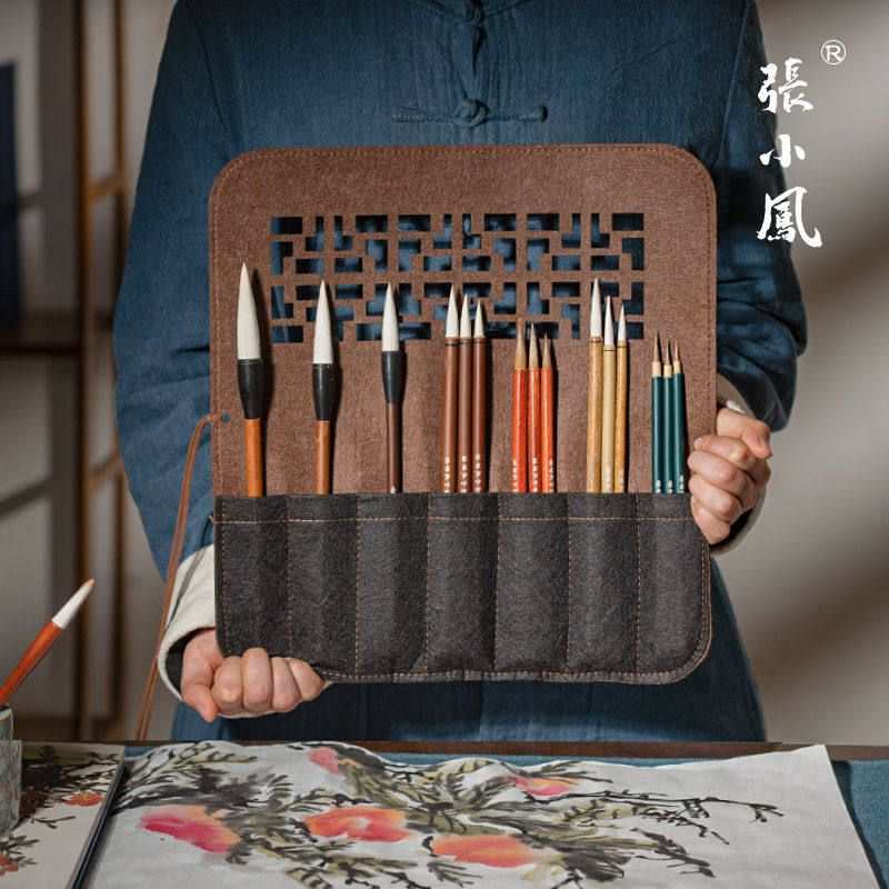 张小凤国画毛笔写意工笔勾线笔画画初学专业级狼毫兼毫羊毫白云叶