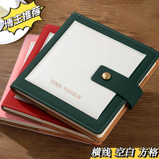 高颜值方形笔记本子随身手账本精美便携口袋本加厚空白活页旅游盖