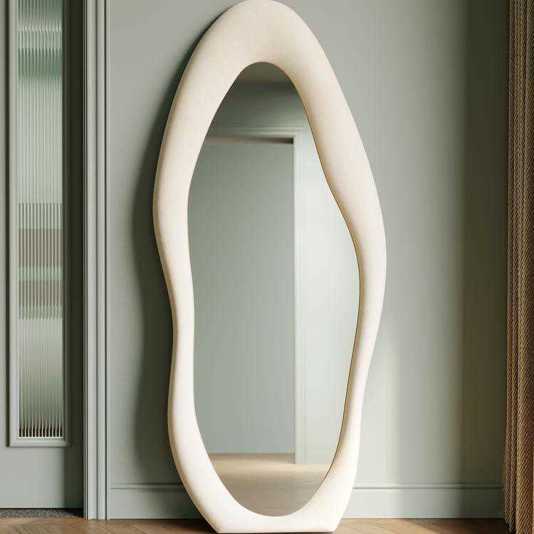 网红镜子全身镜异形镜子云朵落地镜不规则穿衣镜ins风家用试