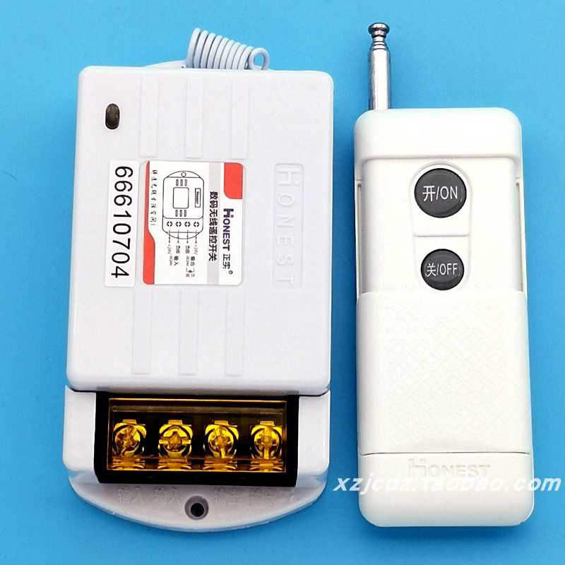 线遥控开关大功率20A可穿墙控制电磁阀油泵水泵24v入24伏出车用