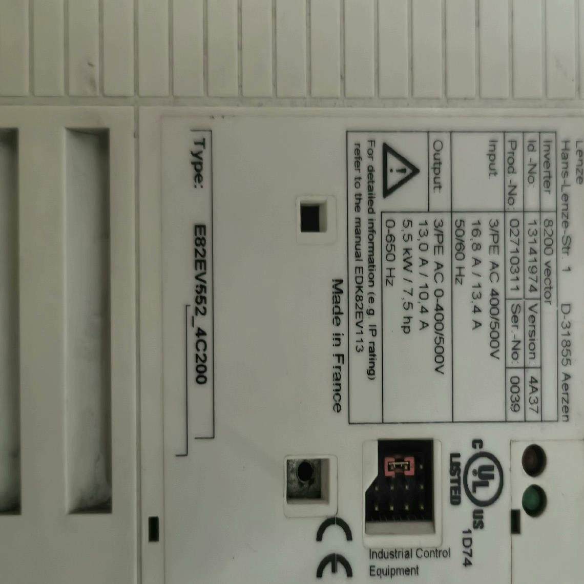 【顺庆】E82EV552-4C000伦茨变频器5.5KW功能包好.实【议价】