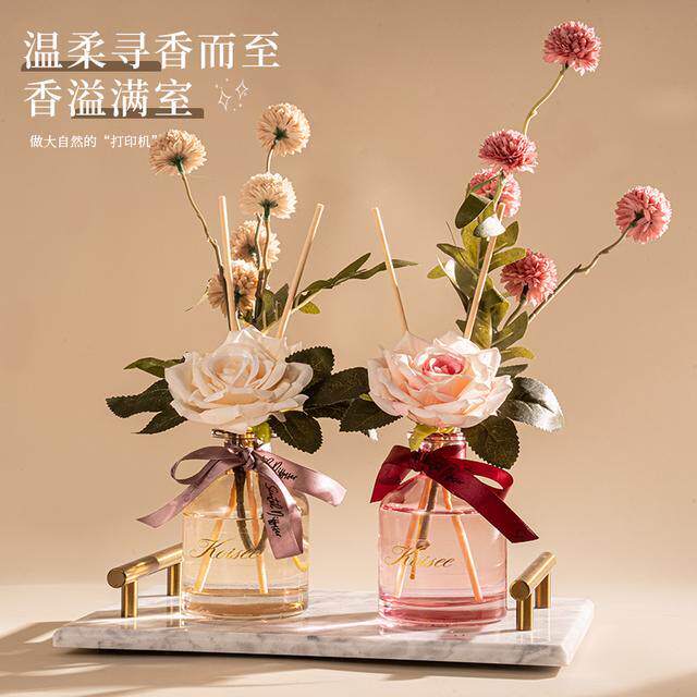 升级花艺栀子花香薰摆件家用室内持久留香卫生间客厅卧室酒店家庭