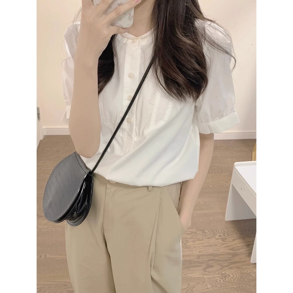 FAshi 夏新款穿搭网红减龄休闲时尚裤子衬衣两件套职业港味套装女