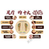 足疗足浴中药泡脚 饰大海报足疗养生 十大好处挂图足疗店养生馆装