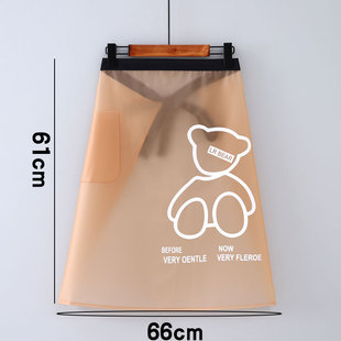 半截透明tpu围裙防水防油家用上班餐饮专用定制LOGO印广告工作服