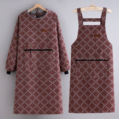 加肥牛仔拉链兜围裙厨房家用时尚 反穿加长罩衣工厂耐脏加大工作服