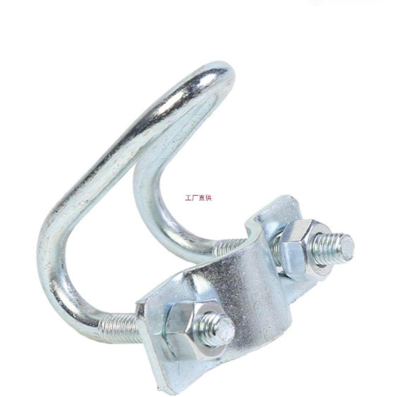 镀锌双u型十字钢管对接卡扣管卡固定器大棚配件u型卡牛栅卡箍